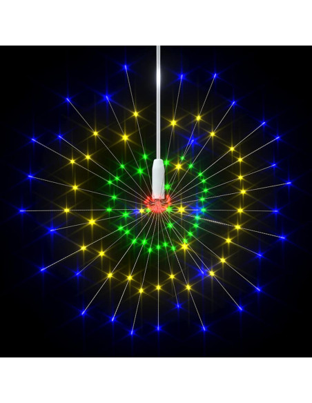 Luci di Natale Fuochi Artificio 2pz Multicolore 20 cm 280 LED