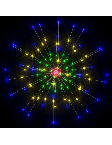 Luci di Natale Fuochi Artificio 2pz Multicolore 20 cm 280 LED