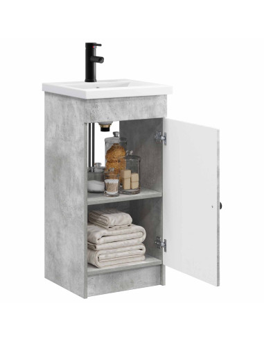 Mobile da bagno con lavabo Grigio Cemento 42 x 40 x 84,5 cm