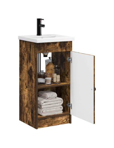 Mobile da bagno con lavabo Rovere Fumo 42 x 40 x 84,5 cm