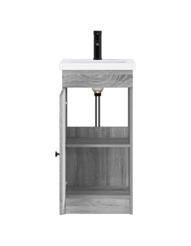 Mobile da bagno con lavabo Sonoma grigio 42 x 40 x 84,5 cm