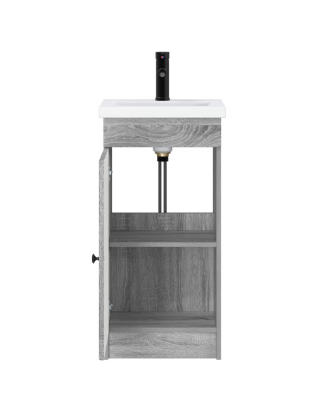 Mobile da bagno con lavabo Sonoma grigio 42 x 40 x 84,5 cm