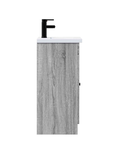 Mobile da bagno con lavabo Sonoma grigio 42 x 40 x 84,5 cm