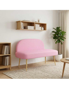 Panchina imbottita con schienale Rosa 110 x 60 x 76 cm