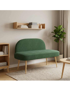 Panchina imbottita con schienale Verde giungla 110 x 60 x 76 cm