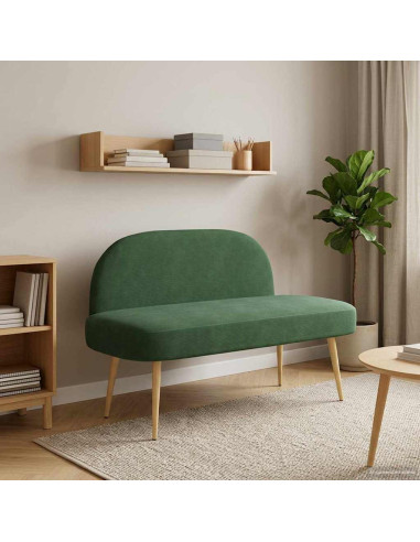 Panchina imbottita con schienale Verde giungla 110 x 60 x 76 cm