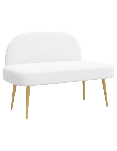 Panchina imbottita con schienale Bianco 110 x 60 x 76 cm