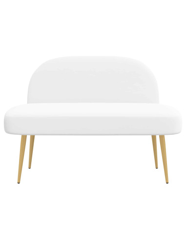 Panchina imbottita con schienale Bianco 110 x 60 x 76 cm