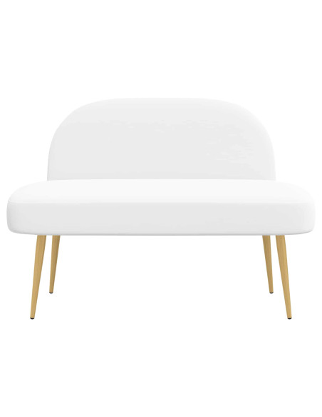 Panchina imbottita con schienale Bianco 110 x 60 x 76 cm