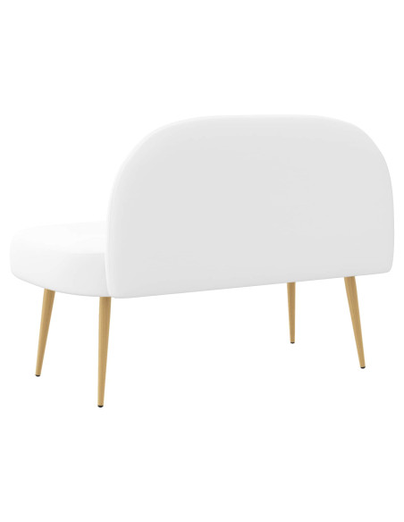 Panchina imbottita con schienale Bianco 110 x 60 x 76 cm