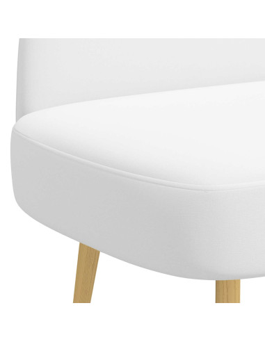 Panchina imbottita con schienale Bianco 110 x 60 x 76 cm