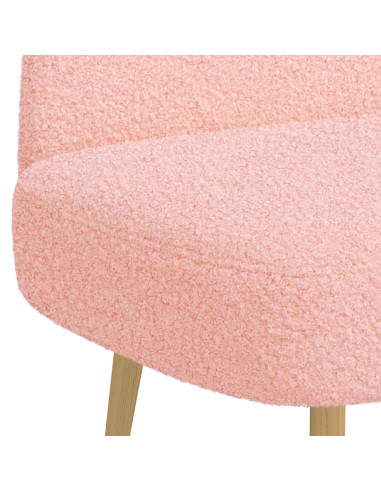 Panchina imbottita con schienale Rosa 110 x 60 x 76 cm Bouclé