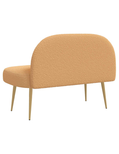 Panchina imbottita con schienale Beige 110 x 60 x 76 cm Bouclé