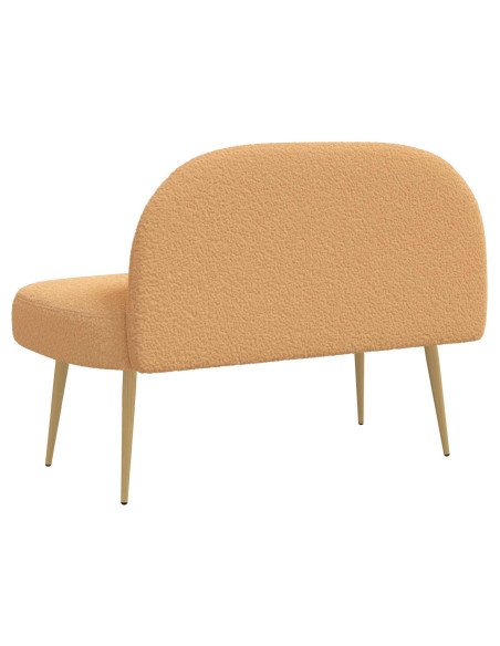 Panchina imbottita con schienale Beige 110 x 60 x 76 cm Bouclé