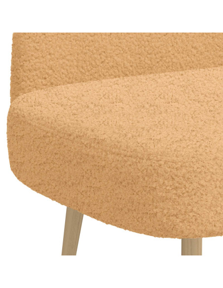 Panchina imbottita con schienale Beige 110 x 60 x 76 cm Bouclé