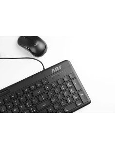 TASTIERA/MOUSE KIT USB SMAL BK 102TASTI ULTRA SLIM PLUG&PLAY ADJ