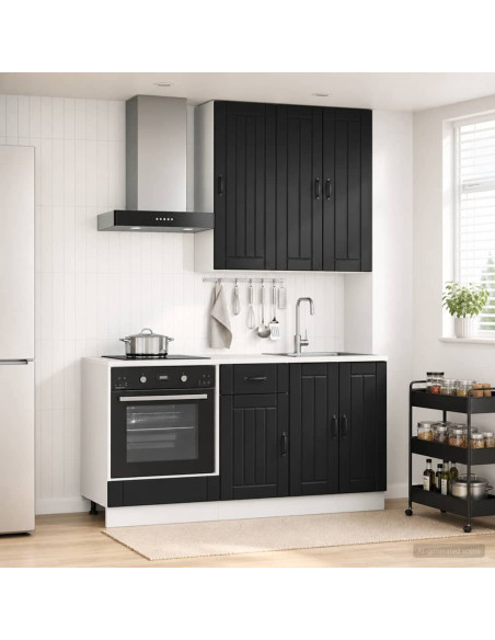 Unità Cucina LUCCA 5 pcs Nero Legno ingegnerizzato