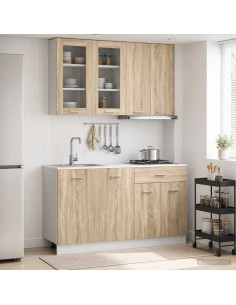 Unità Cucina LYON 4 pcs Rovere Sonoma Legno ingegnerizzato
