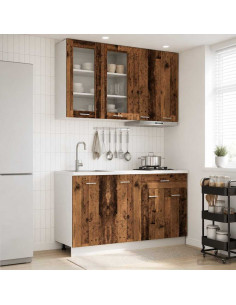 Unità Cucina LYON 4 pcs Legno antico Legno ingegnerizzato