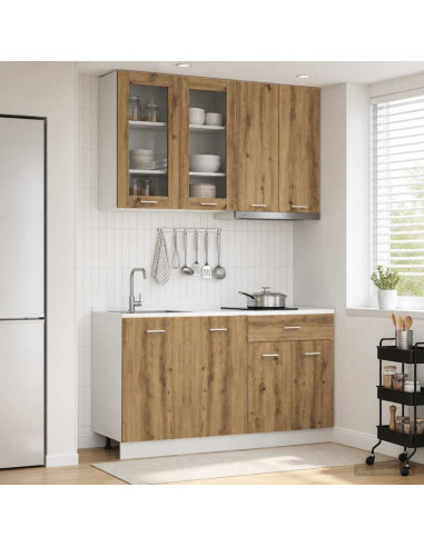 Unità Cucina LYON 4 pcs Rovere Artigianale Legno ingegnerizzato