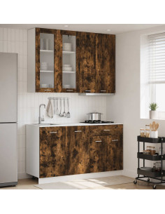 Unità Cucina LYON 4 pcs Rovere Fumo Legno ingegnerizzato