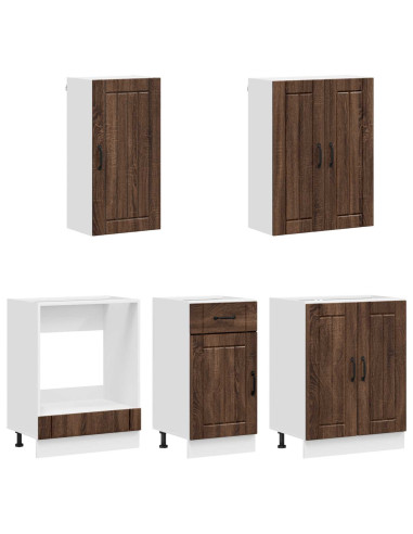 Unità Cucina LUCCA 5 pcs Rovere Marrone Legno ingegnerizzato