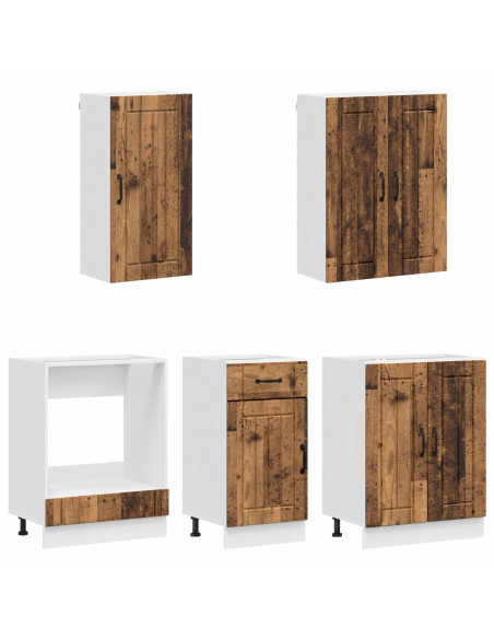 Unità Cucina LUCCA 5 pcs Legno antico Legno ingegnerizzato