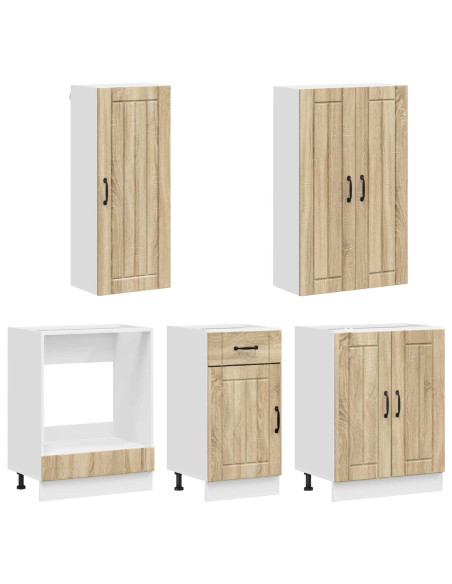 Unità Cucina LUCCA 5 pcs Rovere Sonoma Legno ingegnerizzato