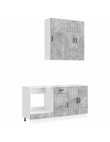 Unità Cucina LUCCA 5 pcs Grigio Cemento Legno ingegnerizzato