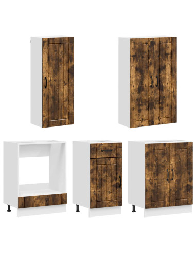 Unità Cucina LUCCA 5 pcs Rovere Fumo Legno ingegnerizzato