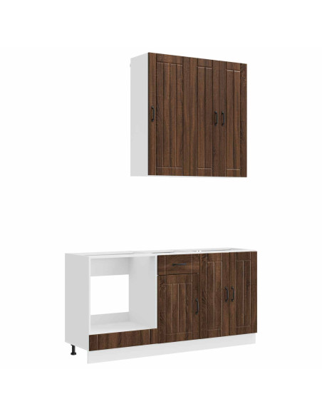 Unità Cucina LUCCA 5 pcs Rovere Marrone Legno ingegnerizzato