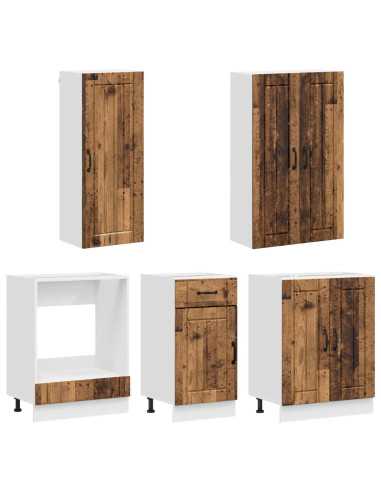 Unità Cucina LUCCA 5 pcs Legno antico Legno ingegnerizzato