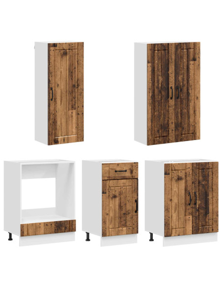Unità Cucina LUCCA 5 pcs Legno antico Legno ingegnerizzato