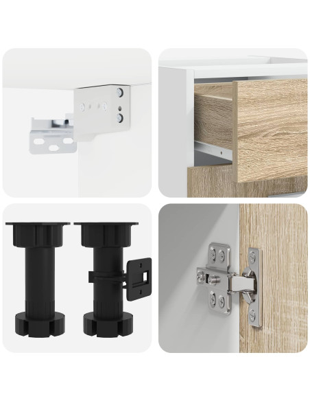 Unità Cucina LYON 4 pcs Rovere Sonoma Legno ingegnerizzato
