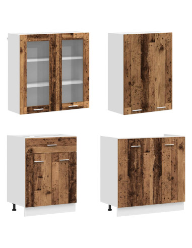 Unità Cucina LYON 4 pcs Legno antico Legno ingegnerizzato