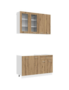 Unità Cucina LYON 4 pcs Rovere Artigianale Legno ingegnerizzato 2