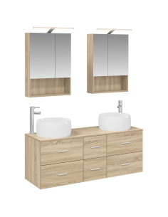 Set di mobili per il bagno 5 pcs Rovere Sonoma