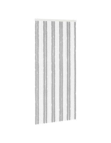 Tenda per insetti in chenille Grigio e Bianco 90 x 200 cm