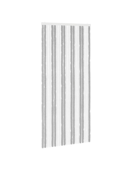 Tenda per insetti in chenille Grigio e Bianco 90 x 200 cm