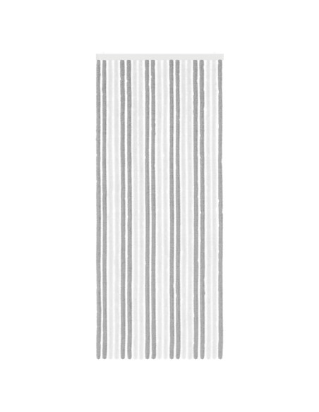 Tenda per insetti in chenille Grigio e Bianco 90 x 220 cm