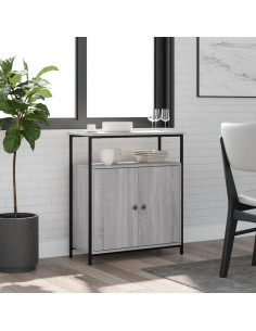 Credenza Grigio Sonoma 70x30x80 cm in Legno Multistrato