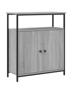 Credenza Grigio Sonoma 70x30x80 cm in Legno Multistrato 2