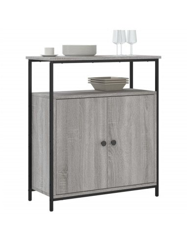 Credenza Grigio Sonoma 70x30x80 cm in Legno Multistrato