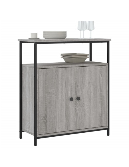Credenza Grigio Sonoma 70x30x80 cm in Legno Multistrato