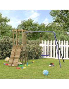 Set da Gioco da Esterno in Legno di Pino Impregnato