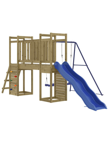 Set da Gioco da Esterno in Legno di Pino Impregnato