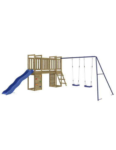 Set da Gioco da Esterno in Legno di Pino Impregnato