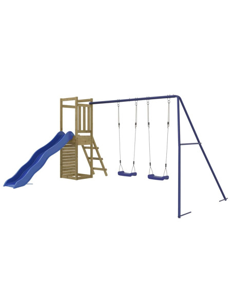 Set da Gioco da Esterno in Legno di Pino Impregnato