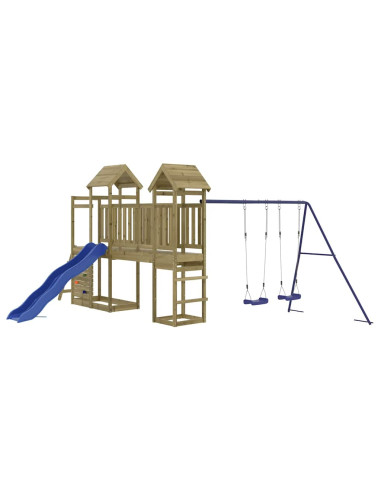 Set da Gioco da Esterno in Legno di Pino Impregnato