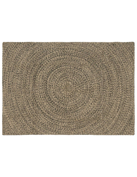 Tappeti per area Naturale e Nero 140 x 200 cm Juta